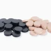 Tout Pour le Jeu 40 Pions bois dames noir naturel 3 cm