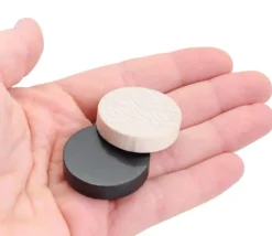 Tout Pour le Jeu 40 Pions bois dames noir naturel 3 cm