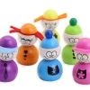 Tout Pour le Jeu 6 pions bois personnages AMIS sympathiques 40x25 mm avec 1 dé