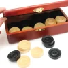 Tout Pour le Jeu 40 Pions bois pour jeu de dames 33 mm en coffret bois