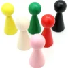 Tout Pour le Jeu 6 Pions bois XXL 10 cm 6 couleurs. Grands pions 100 mm diam 43 mm