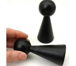 Tout Pour le Jeu 6 Pions bois XXL 10 cm 6 couleurs. Grands pions 100 mm diam 43 mm