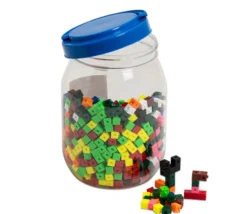 Tout Pour le Jeu 1000 pions cubes multicolores emboîtables 1 cm clipsables