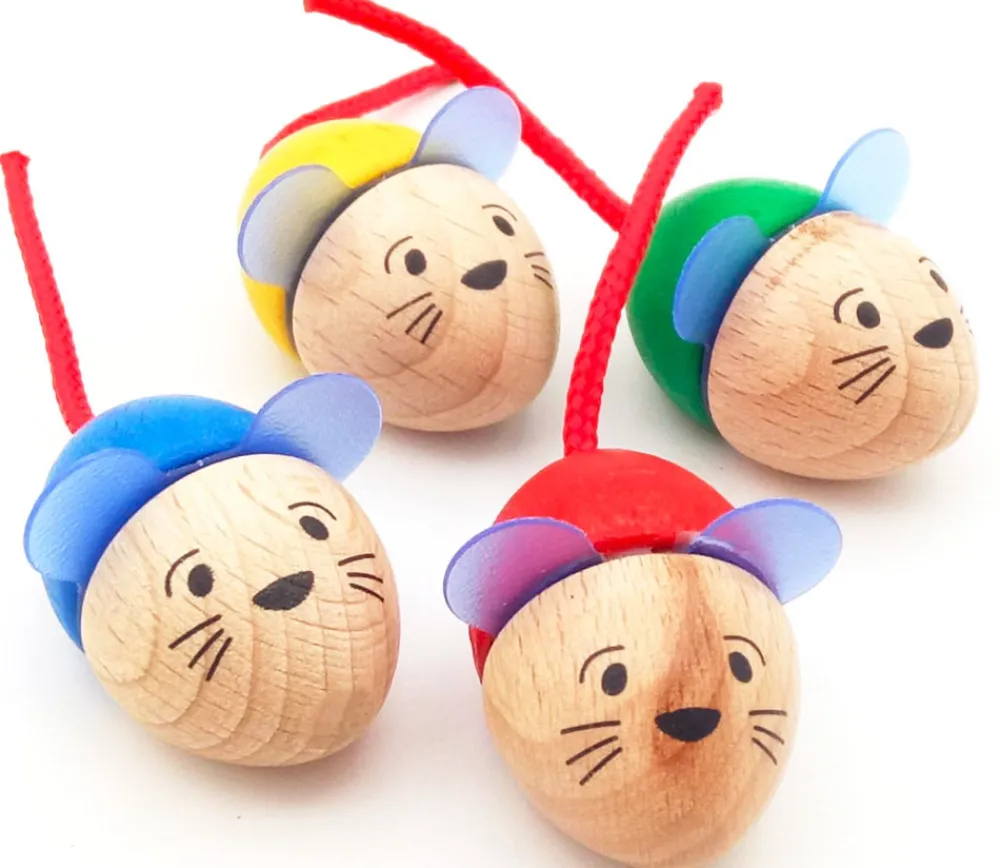 Tout Pour le Jeu 4 pions de jeux Souris en bois 3.5 cm