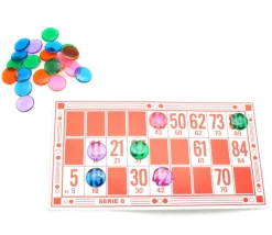 Tout Pour le Jeu 100 Pions de loto ronds 15 mm de diamètre - jetons de la même couleur