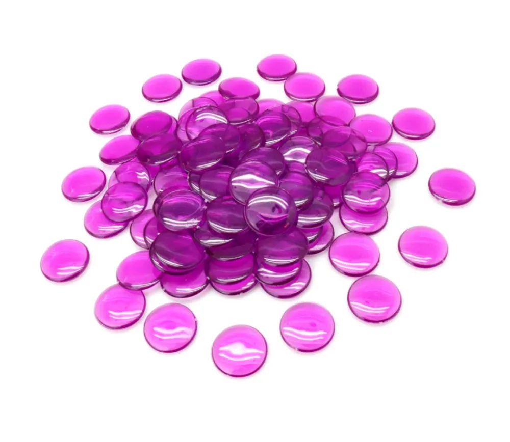 Tout Pour le Jeu 100 Pions de loto ronds 15 mm de diamètre - jetons de la même couleur