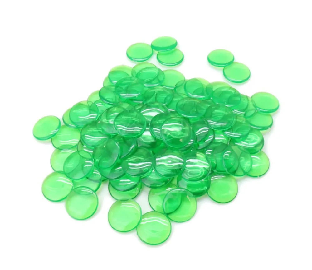 Tout Pour le Jeu 100 Pions de loto ronds 15 mm de diamètre - jetons de la même couleur