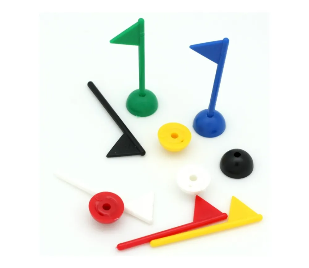 Tout Pour le Jeu 6 Pions drapeaux de jeu multicolores- mini fanions en 6 couleurs