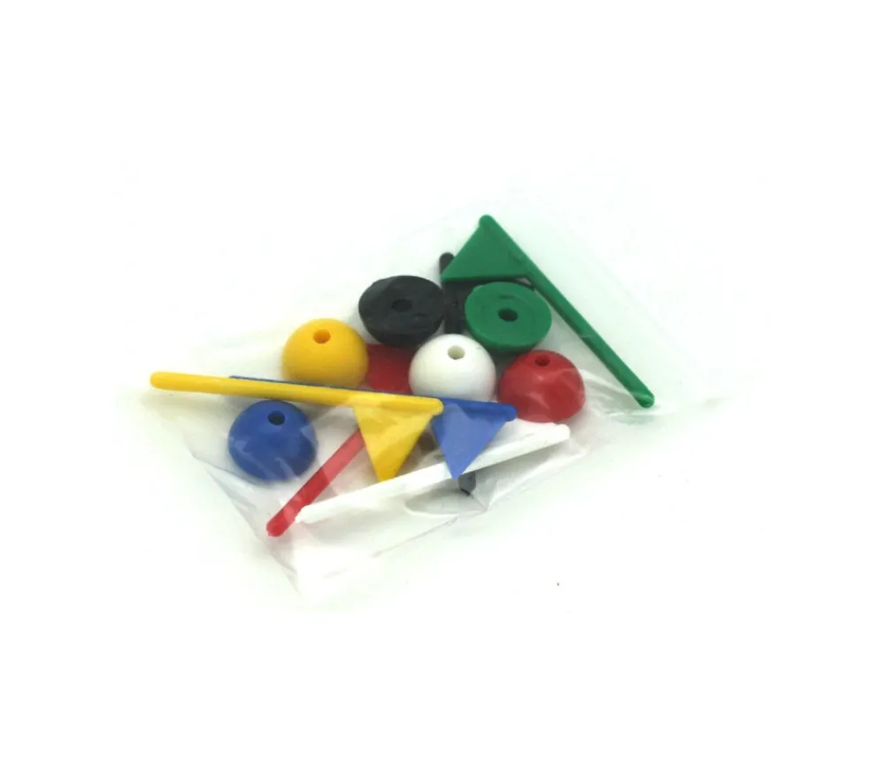 Tout Pour le Jeu 6 Pions drapeaux de jeu multicolores- mini fanions en 6 couleurs