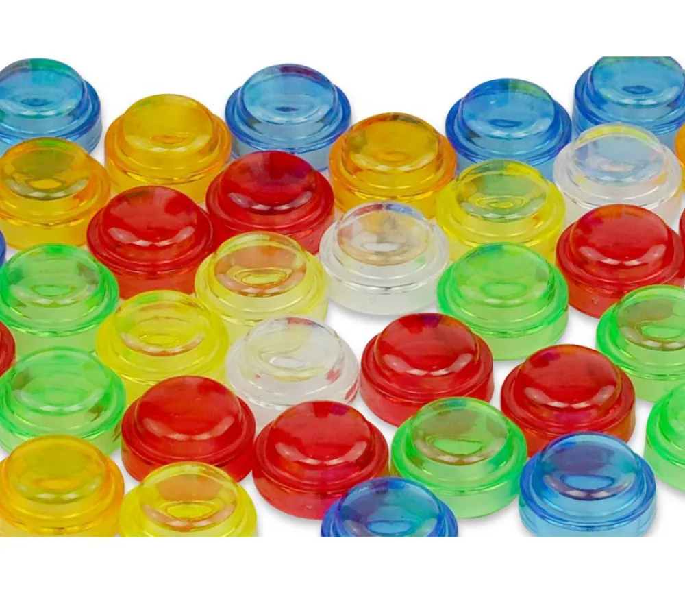 Tout Pour le Jeu 1000 pions empilables couleurs translucides 20 x 10 mm multicolores