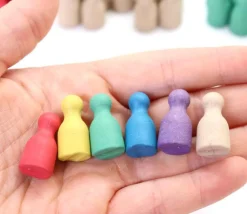 Tout Pour le Jeu 60 pions en bois re-wood (10 x 6 couleurs)