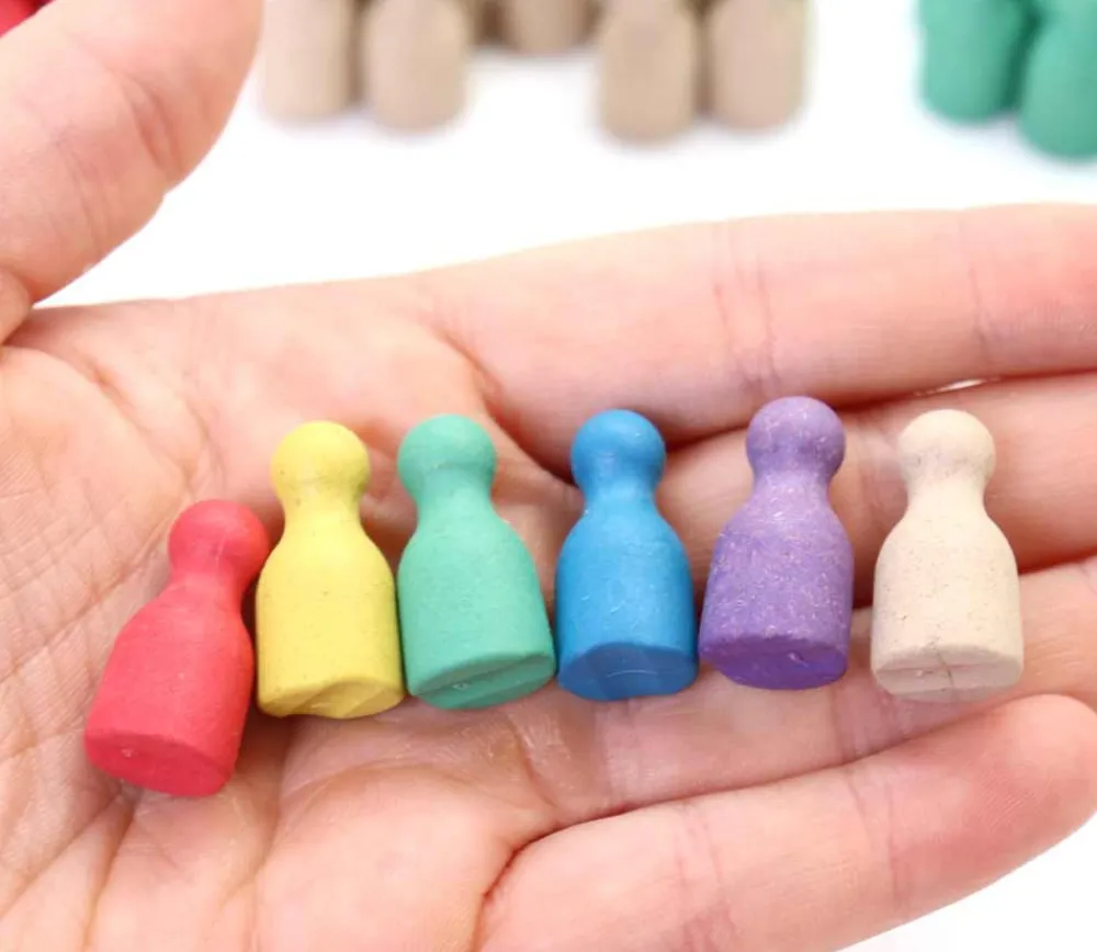 Tout Pour le Jeu 60 pions en bois re-wood (10 x 6 couleurs)