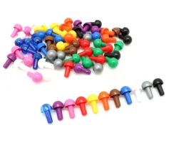 Tout Pour le Jeu 6 pions forme champignon à encastrer 15 x 9.5 mm lot par couleur