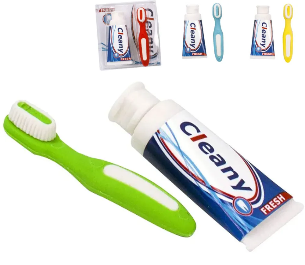 Tout Pour le Jeu 2 pions Gommes : 1 Brosse à dents + 1 tube de dentifrice