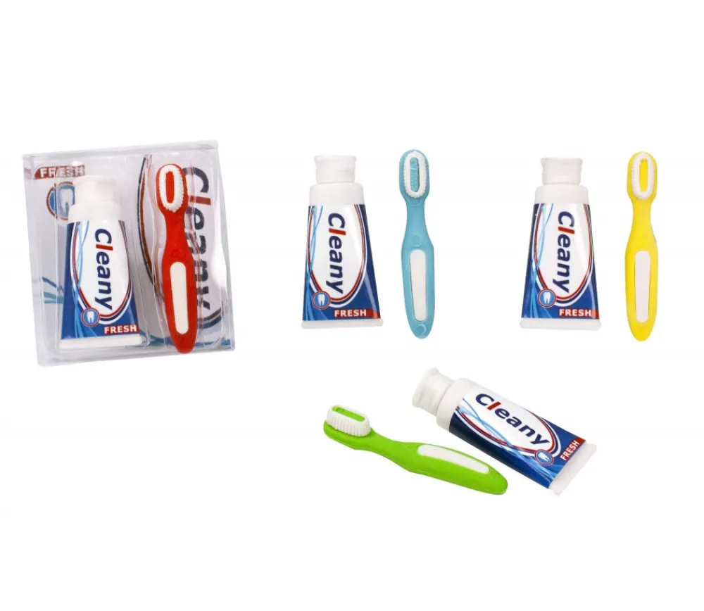 Tout Pour le Jeu 2 pions Gommes : 1 Brosse à dents + 1 tube de dentifrice