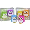 Tout Pour le Jeu 2 pions gommes hiboux colorés