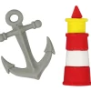 Tout Pour le Jeu 2 pions gommes MER : 1 phare et 1 ancre marine