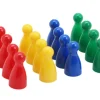 Tout Pour le Jeu 16 pions joueurs 24 x 12 mm en plastique pour jeux - mini quilles multicolores