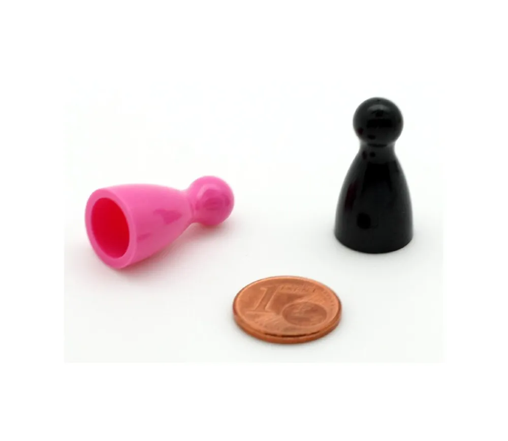 Tout Pour le Jeu 8 pions joueurs plastiques pour jeux 24 x 12 mm - mini quilles multicolores