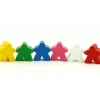 Tout Pour le Jeu 6 Pions meeples carcassone en bois multicolores 16x16x10 mm