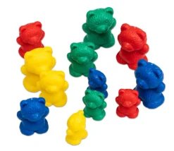 Tout Pour le Jeu 96 Pions multicolores famille ours : 3 tailles