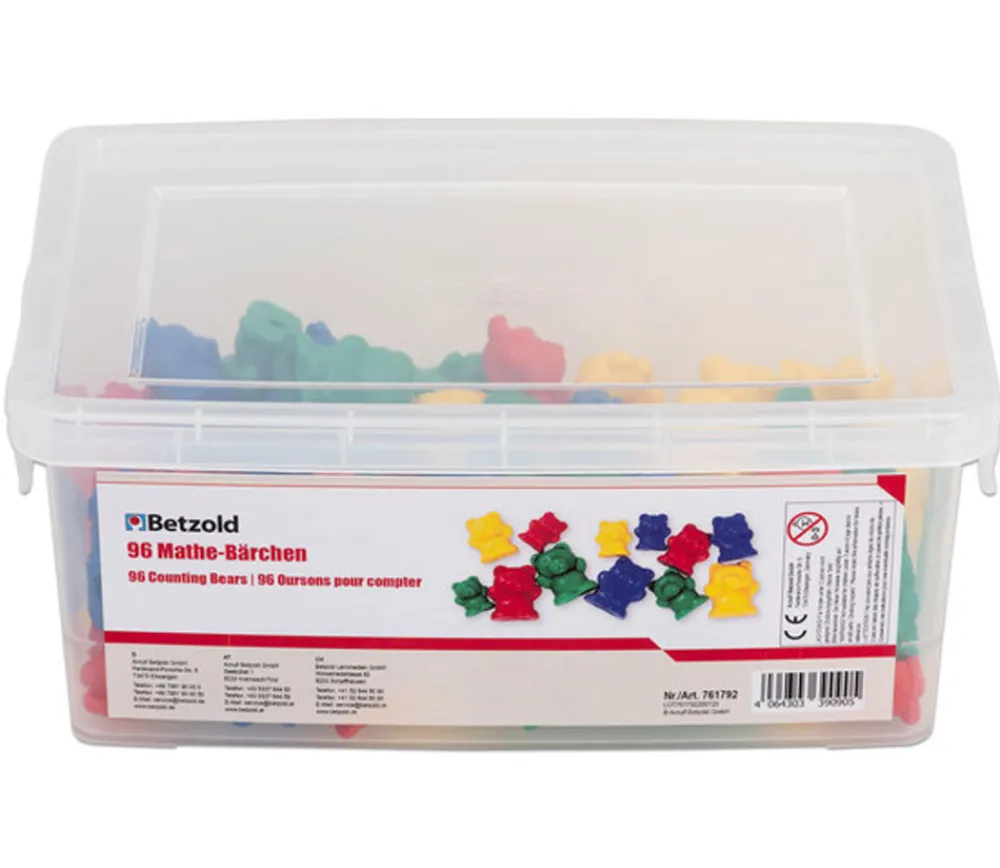 Tout Pour le Jeu 96 Pions multicolores famille ours : 3 tailles