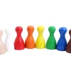 Tout Pour le Jeu 8 Pions multicolores 24x12 mm small en bois lot de 8 couleurs