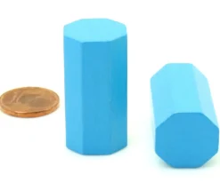 Tout Pour le Jeu 30 Pions octogones 15 x 30 mm en bois