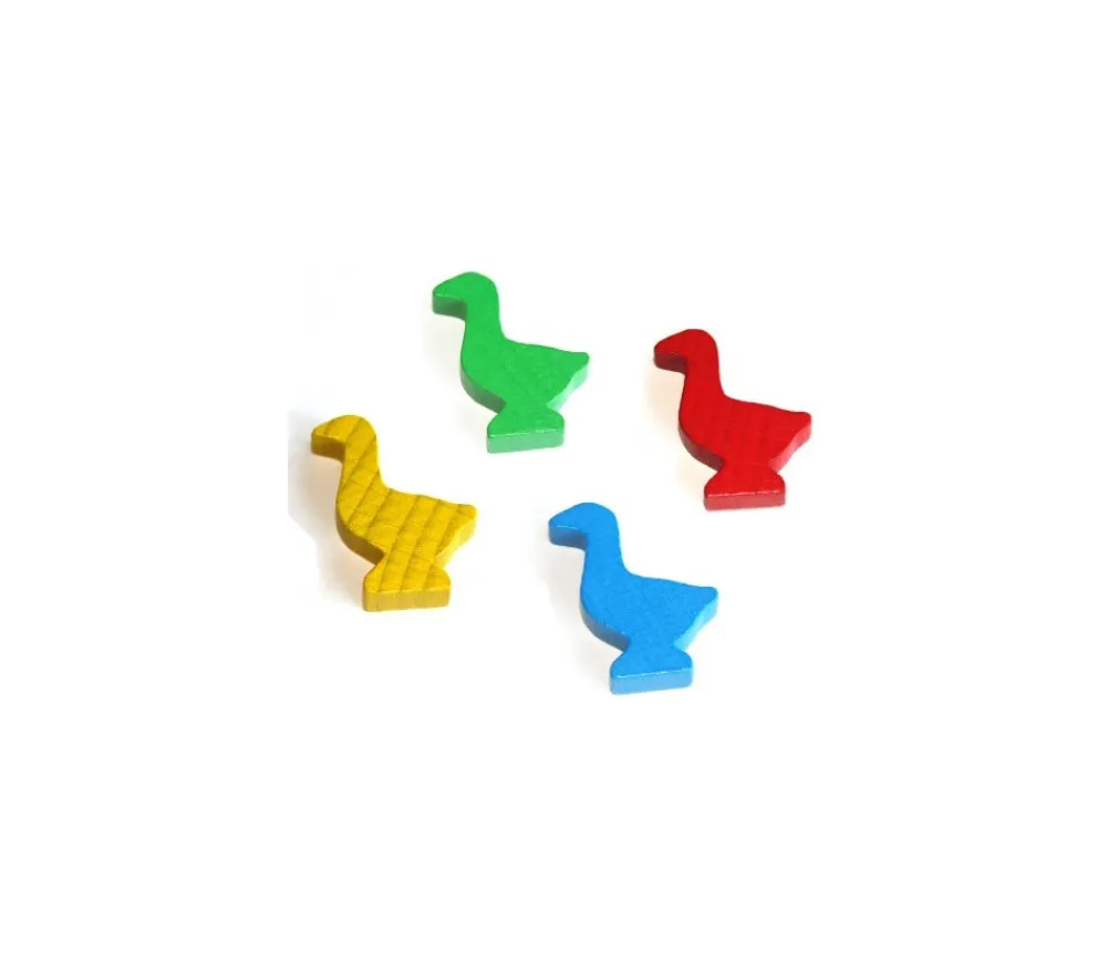 Tout Pour le Jeu 4 pions oie multicolores en bois pour jeu de l'oie 3.5 cm