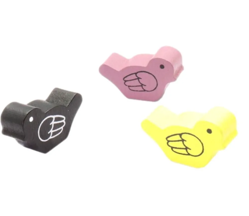 Tout Pour le Jeu 3 Pions oiseaux en bois 25 x 15 x 8 mm décor aile