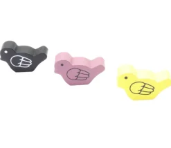 Tout Pour le Jeu 3 Pions oiseaux en bois 25 x 15 x 8 mm décor aile
