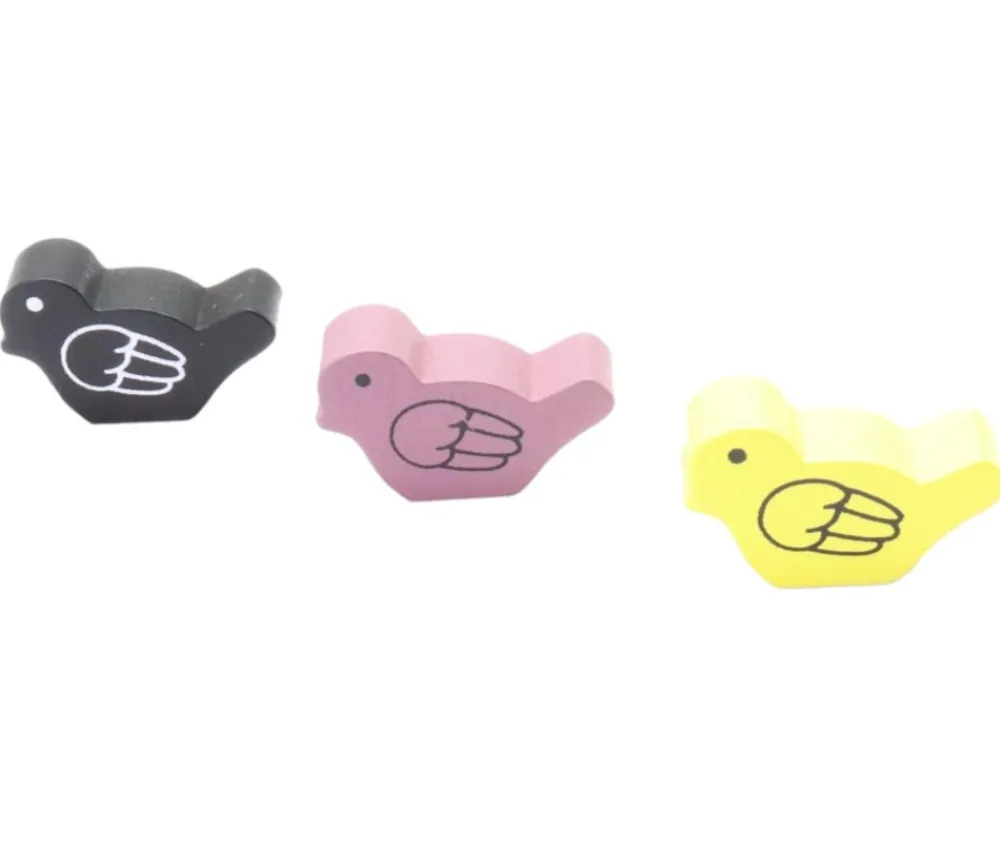 Tout Pour le Jeu 3 Pions oiseaux en bois 25 x 15 x 8 mm décor aile