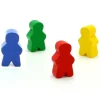 Tout Pour le Jeu 4 Pions personnage en bois bonhomme meeple lot de 4 pions garçons multicolores