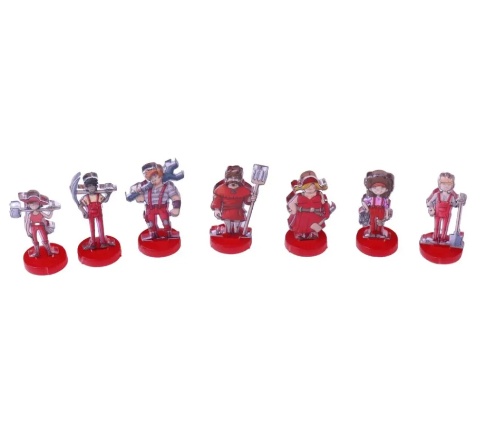 Tout Pour le Jeu 14 Pions personnages bricoleurs 30 x 17 mm
