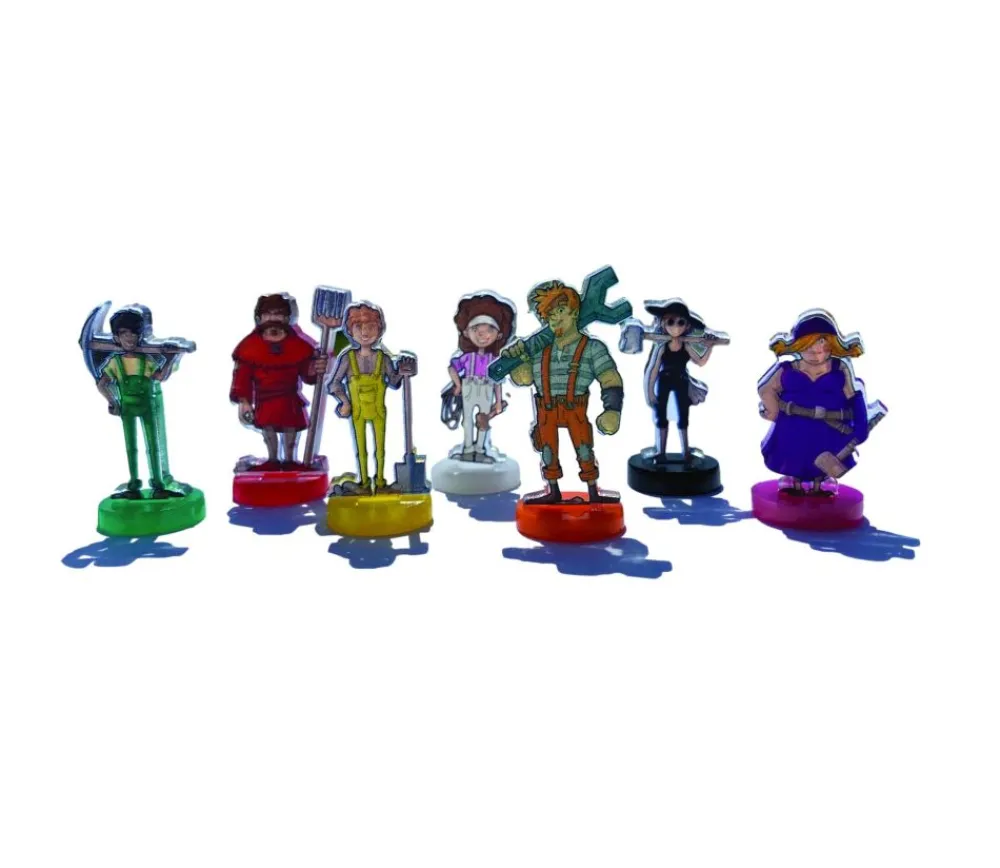 Tout Pour le Jeu 14 Pions personnages bricoleurs 30 x 17 mm
