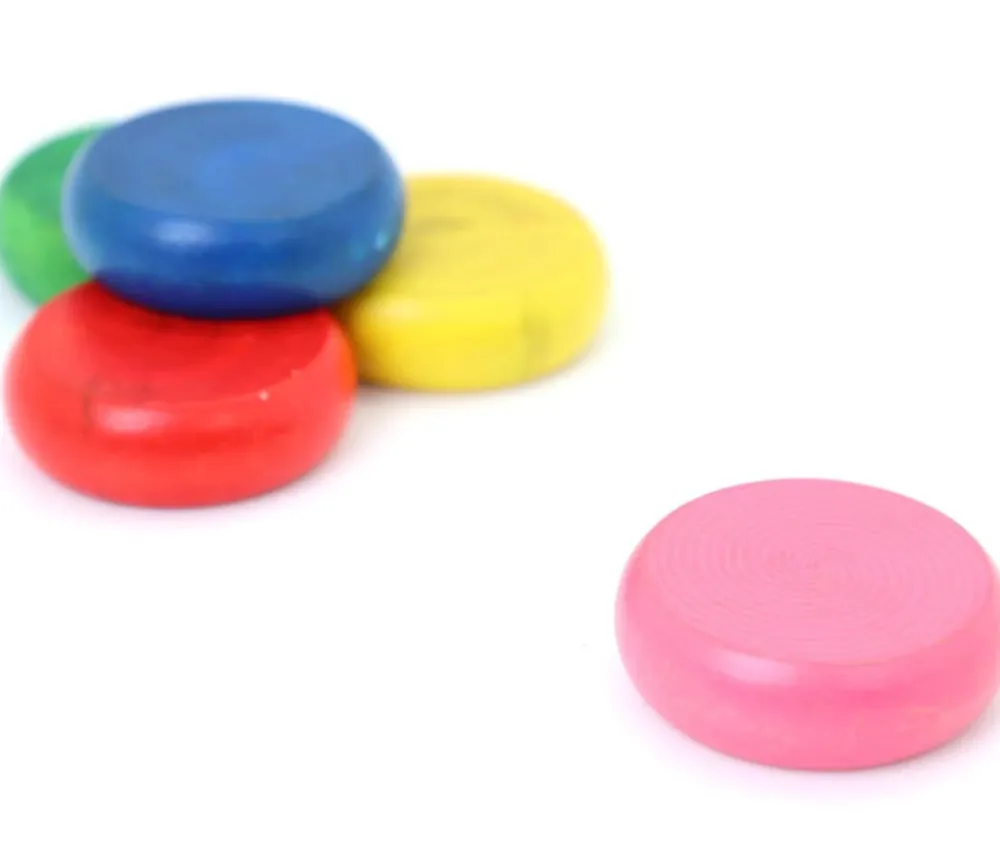 Tout Pour le Jeu 5 pions ronds épais en buis 3,2 cm- crokinoles colorés