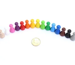 Tout Pour le Jeu 15 Pions Small multicolores en bois pour jeux (15 couleurs)