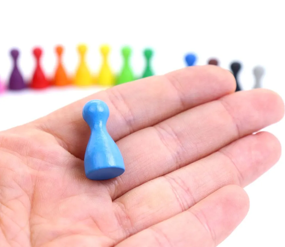 Tout Pour le Jeu 15 Pions Small multicolores en bois pour jeux (15 couleurs)