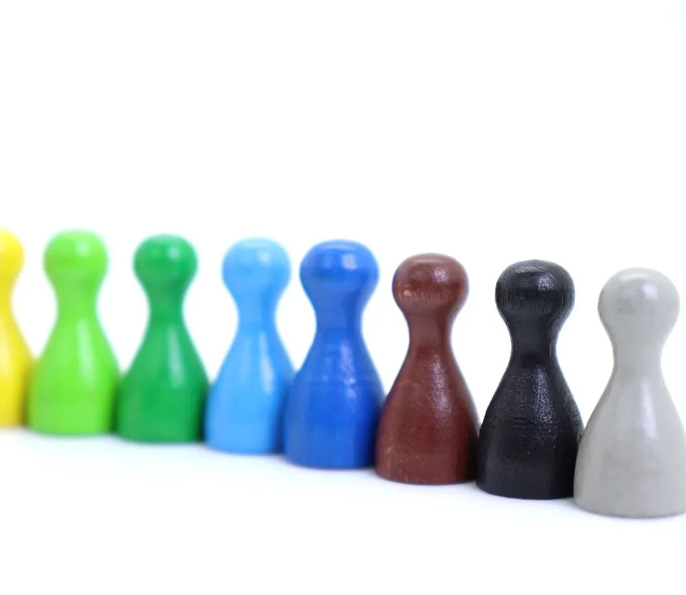 Tout Pour le Jeu 15 Pions Small multicolores en bois pour jeux (15 couleurs)