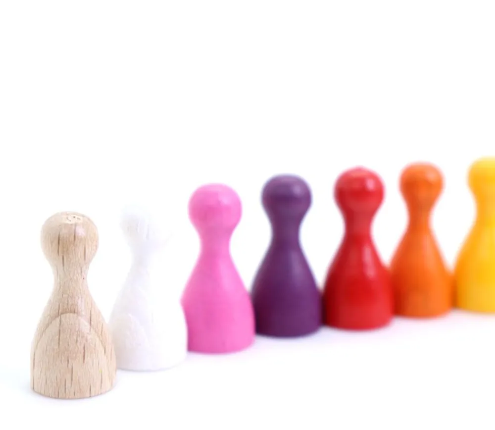 Tout Pour le Jeu 15 Pions Small multicolores en bois pour jeux (15 couleurs)