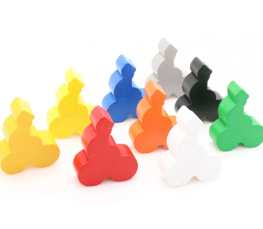 Tout Pour le Jeu 9 Pions vélo - Lot de 9 Cyclistes en bois 22x29x8 mm