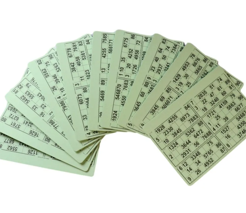 Tout Pour le Jeu 10 planches de 6 cartons loto rigides
