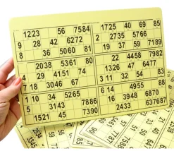 Tout Pour le Jeu 10 planches de 6 cartons loto rigides