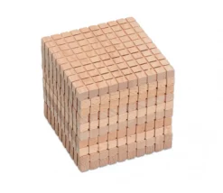 Tout Pour le Jeu 10 plaques 10 x 10 x 1 cm - Barres centaines Base 10 bois naturel