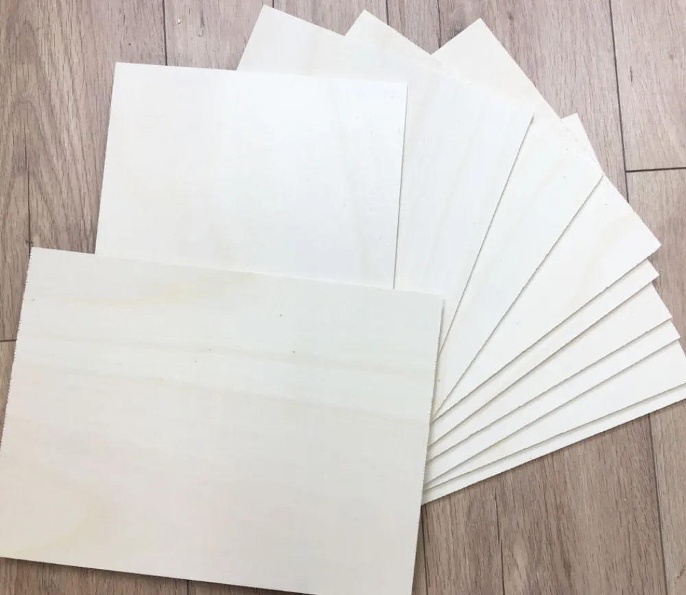 Tout Pour le Jeu 10 Plaques fines en bois contreplaqué 33 x 24 cm