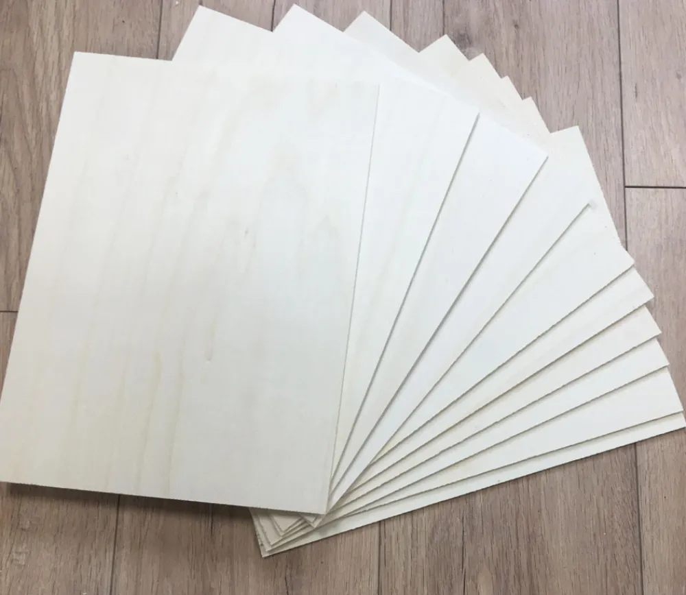 Tout Pour le Jeu 10 Plaques fines en bois contreplaqué 33 x 24 cm