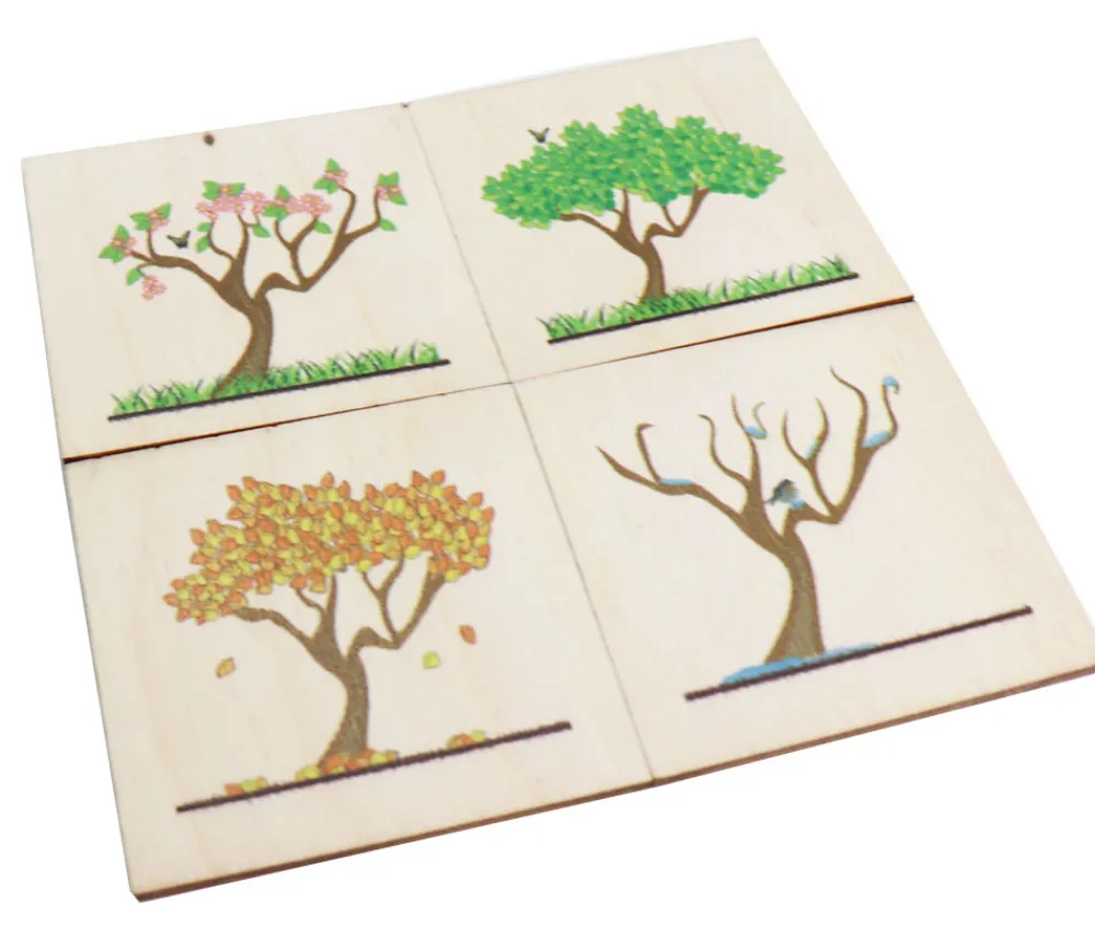 Tout Pour le Jeu 4 plaquettes bois 5 cm : les 4 saisons