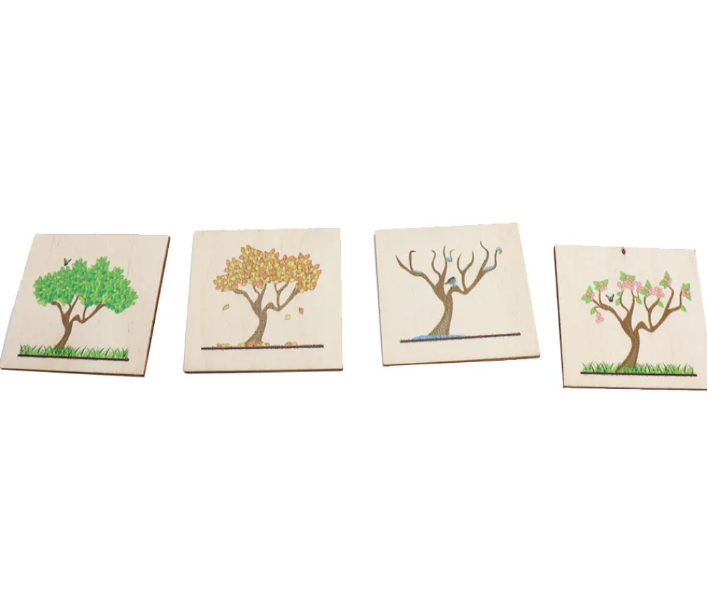Tout Pour le Jeu 4 plaquettes bois 5 cm : les 4 saisons