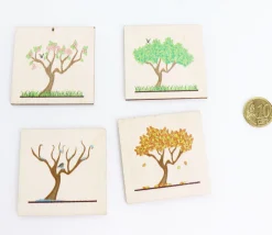 Tout Pour le Jeu 4 plaquettes bois 5 cm : les 4 saisons