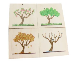 Tout Pour le Jeu 4 plaquettes bois 5 cm : les 4 saisons